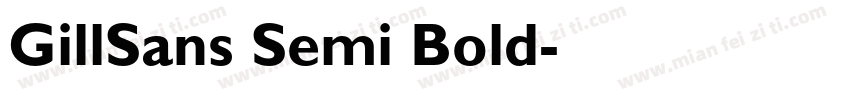 GillSans Semi Bold字体转换
